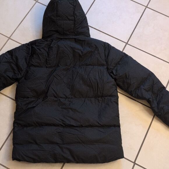 NWT Prana Timber Trail Jacket Black Puffer Removable Hood Down Size S - Picture 4 of 10